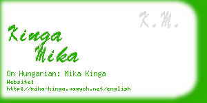 kinga mika business card